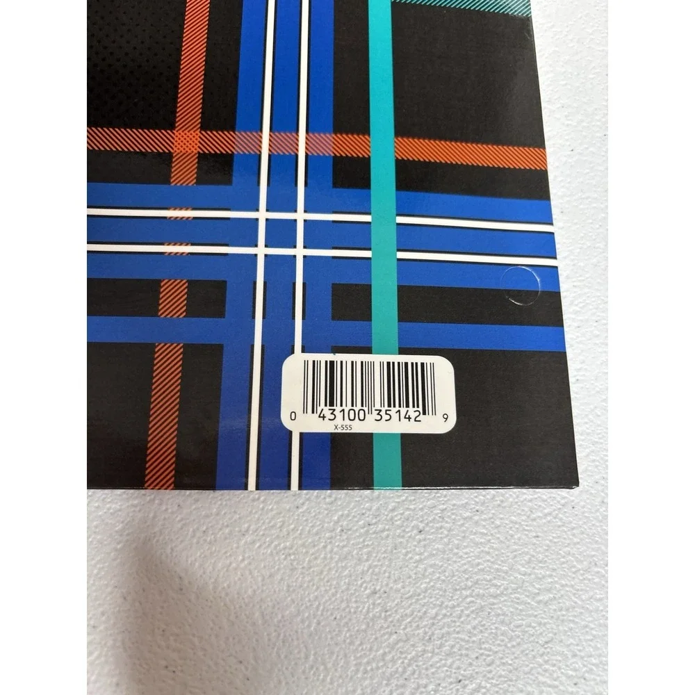 Vtg Mead Five‎ Star Pocket Paper Folder Lot Of 2 Plaid School 80s Trapper Keeper